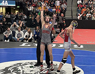  Thomas Lee win the state 3A wrestling title at 106 lbs.